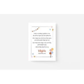 Navngivningskort A5 (tillykke)