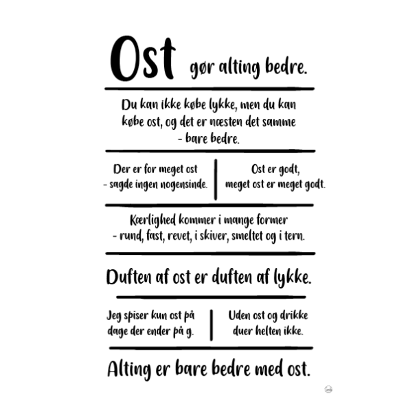 Ost citatkollage (A5)