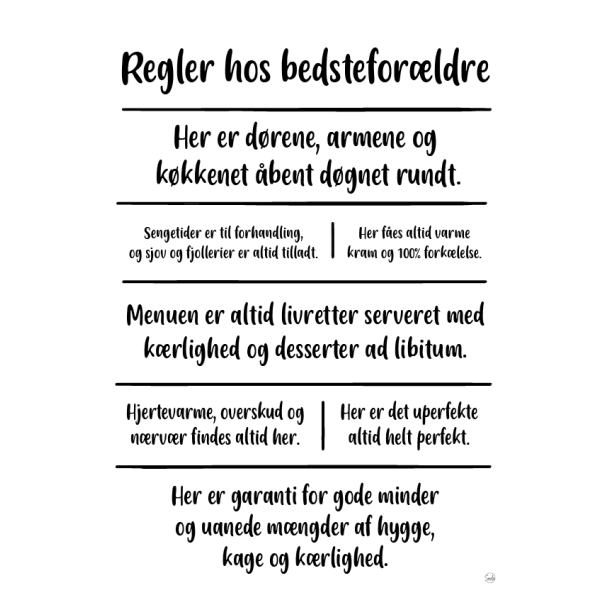 Bedsteforldreregler citatkollage A5