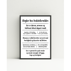 Bedsteforldreregler citatkollage A4