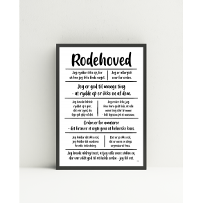 Rodehoved citatkollage A4