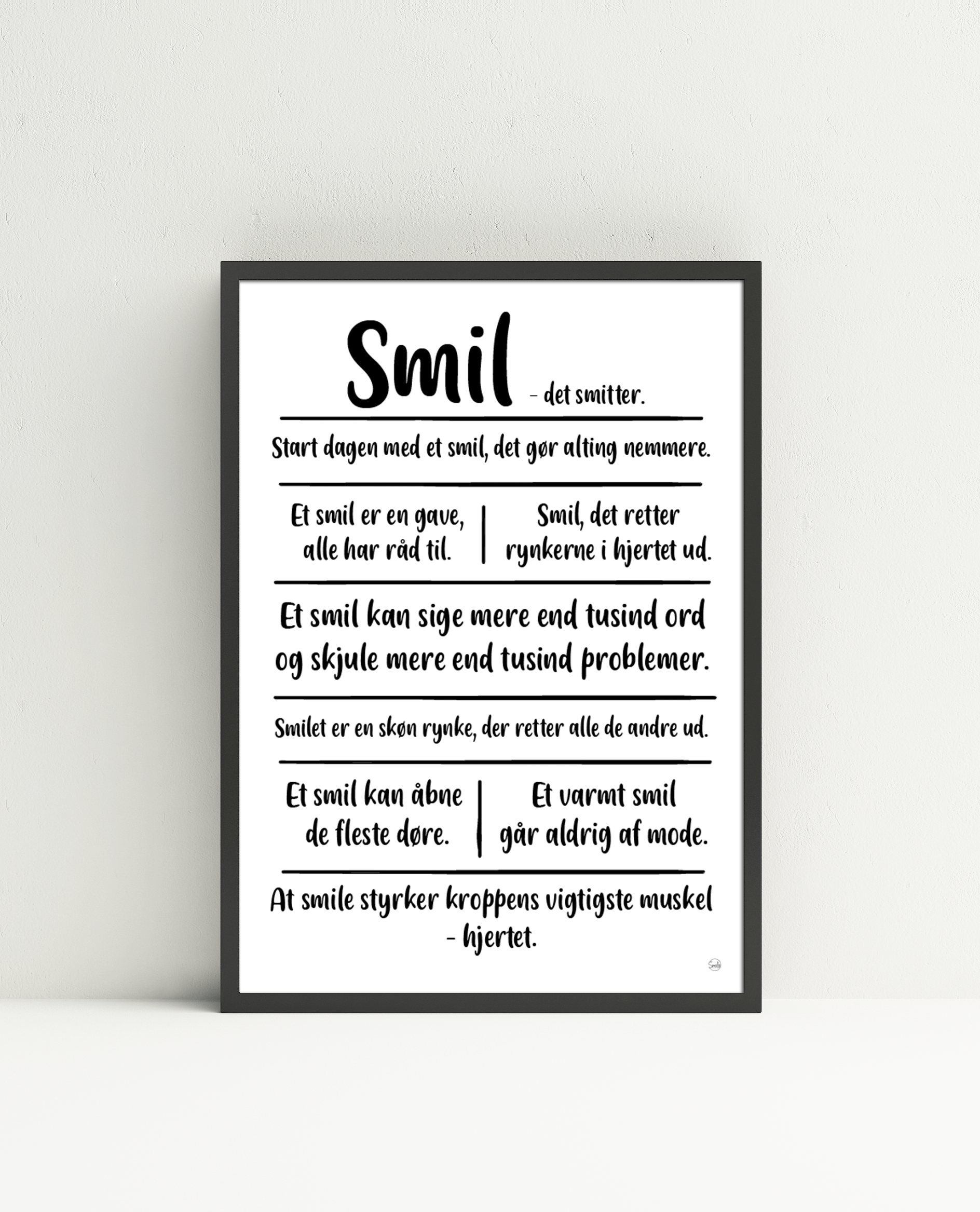Smil citatkollage A4 Plakater StiLia ApS