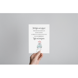 Stort tillykke med brylluppet (tegning) A5