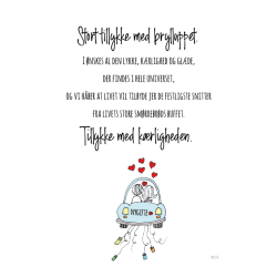 Stort tillykke med brylluppet (tegning) A5