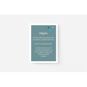 Tillykke med baby (ROSA, BL, HVID A5)