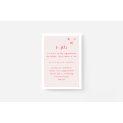 Tillykke med baby (ROSA, BL, HVID A5)