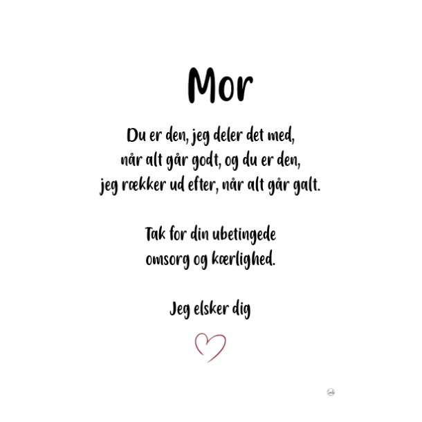 Mor - jeg elsker dig A5