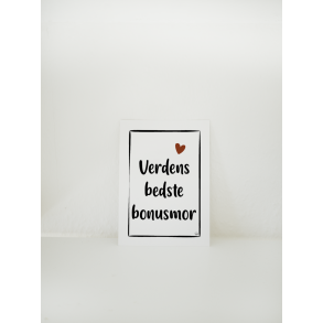 Verdens bedste bonusmor (A6 kort)