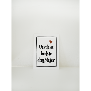 Verdens bedste dagplejer (A6 kort)