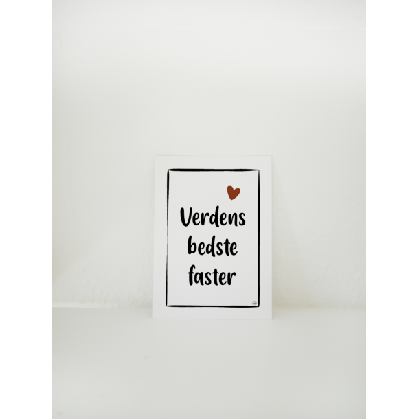 Verdens bedste faster (A6 kort)