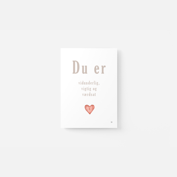 Du er vidunderlig l A5 kort