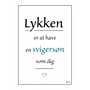 Lykken er (svigersn - bl) A5 kort