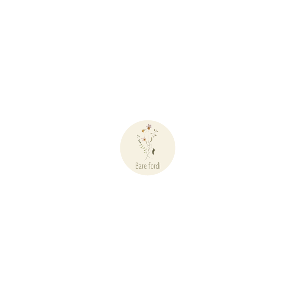 Bare fordi (Papirklistermrke 4 cm dia)