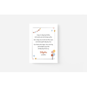 Barnedbs kort A5 (tillykke)