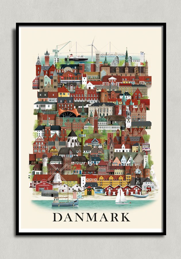 Danmark plakat - Martin Schwartz