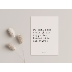 Du skal ikke stole p din frygt (Hjertekort)