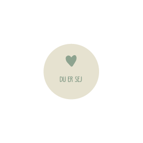 Du er sej / grn(Papirklistermrke 4 cm dia)
