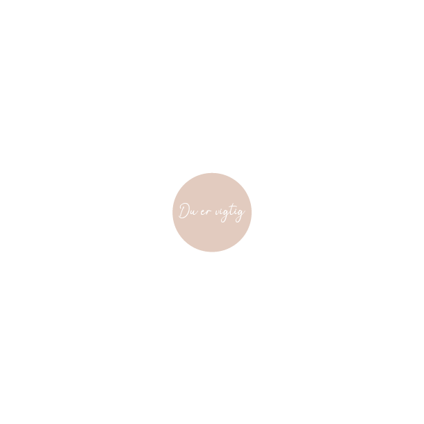 Du er vigtig / Rosa/hvid skrift  (Papirklistermrke 4 cm dia)