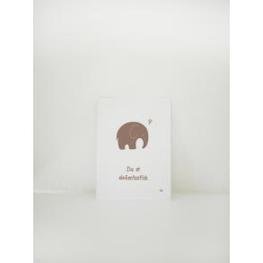 Du er elefantastisk (Rosa) (A6 kort)