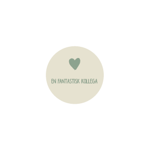 En fantastisk kollega / grn (Papirklistermrke 4 cm dia)