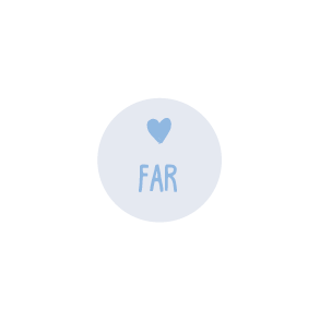 FAR (Papirklistermrke 4 cm dia)