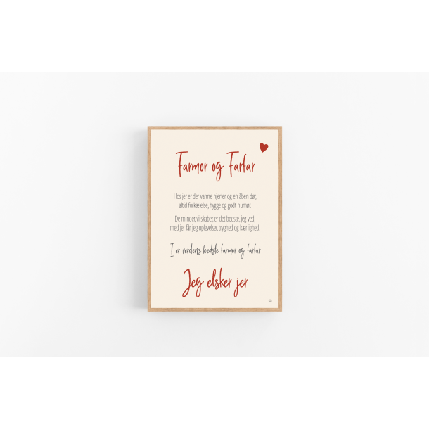 Farmor og farfar (Jeg elsker jer) A4 og A5