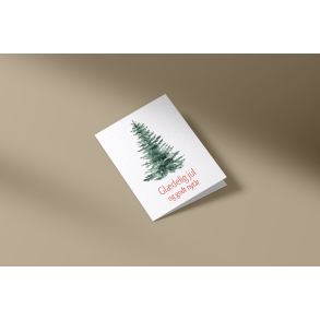 A7 julekort juletr�/sne