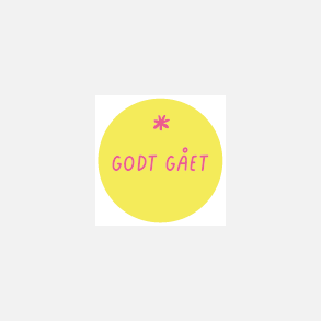 Godt g�et (Papirklisterm�rke 4 cm dia)
