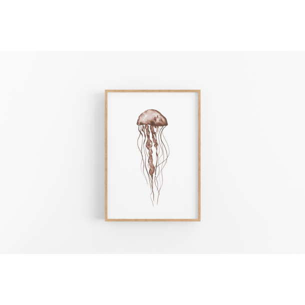 Vandmand (brunlig nuance) A4 plakat
