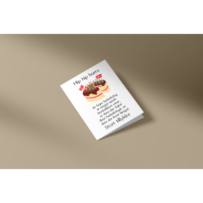 Hip hip hurra (A7 foldekort)