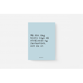 Fantastisk og strlende dag. (bl) Hjertekort