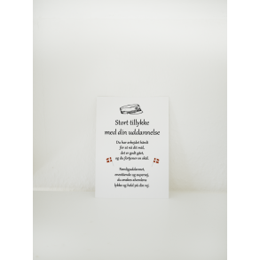 Stort tillykke med din uddannelse (hue) (A6)