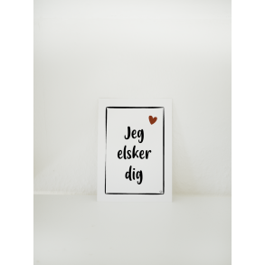Jeg elsker dig (Hjerte) (A6 kort)