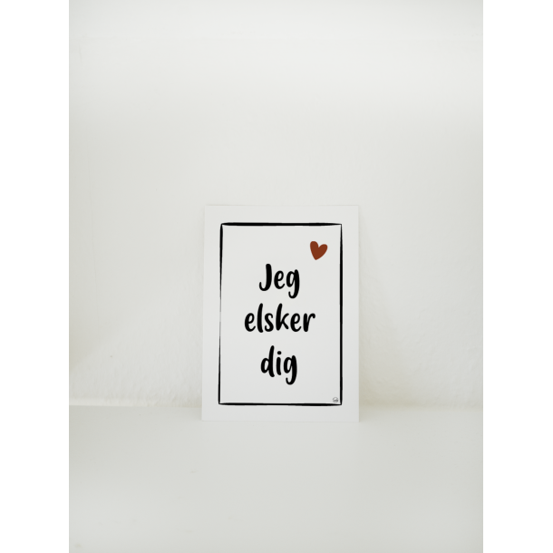 Jeg elsker dig (Hjerte) (A6 kort)