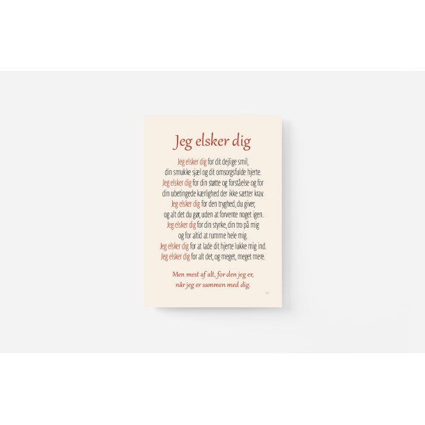 Jeg elsker dig (A5 og A4)