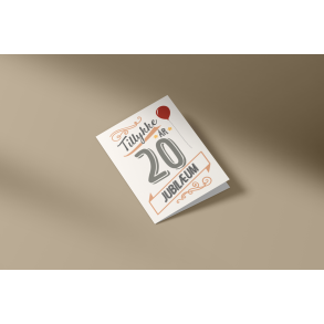 20 �rs jubil�um  (A7 foldekort)