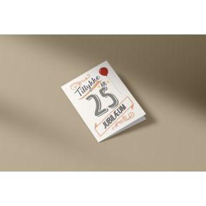 25 �rs jubil�um  (A7 foldekort)