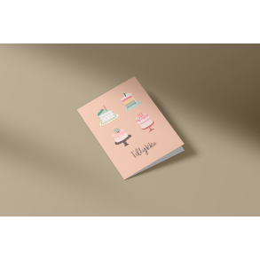 Tillykke (lagkager) (A7 foldekort)