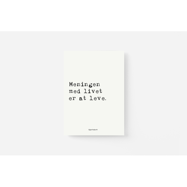 Meningen med livet. Hjertekort