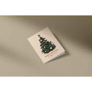 A7 julekort merry christmas juletr�