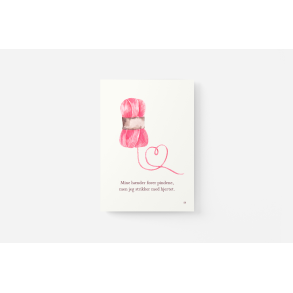 Jeg strikker med hjertet (A5 kort)