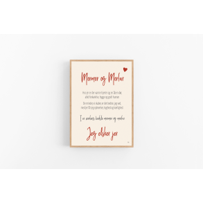 Mormor og morfar (Jeg elsker jer) A4 og A5