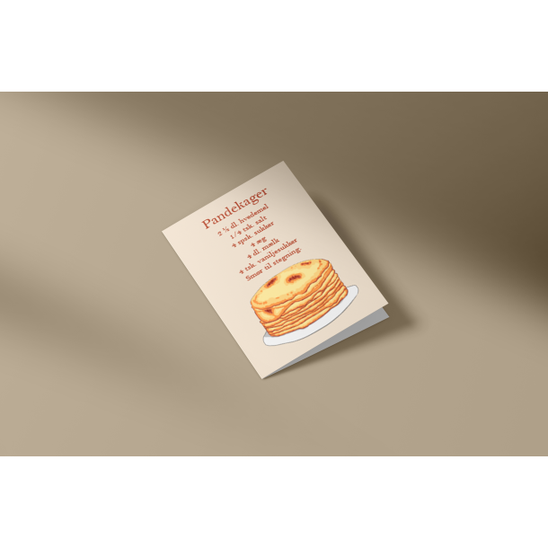 Pandekager (opskrift) (A7 foldekort)