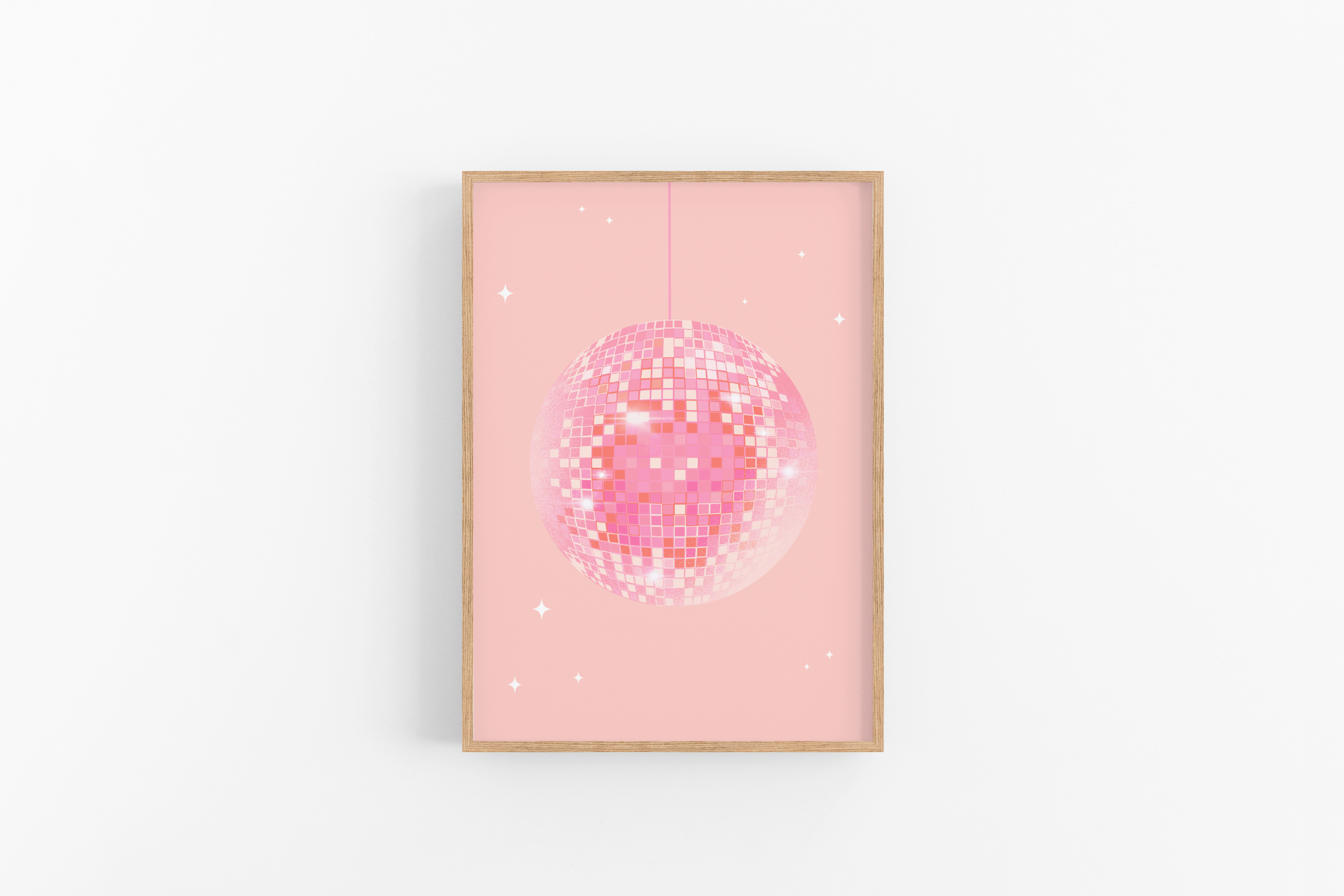 Pink discoball A3