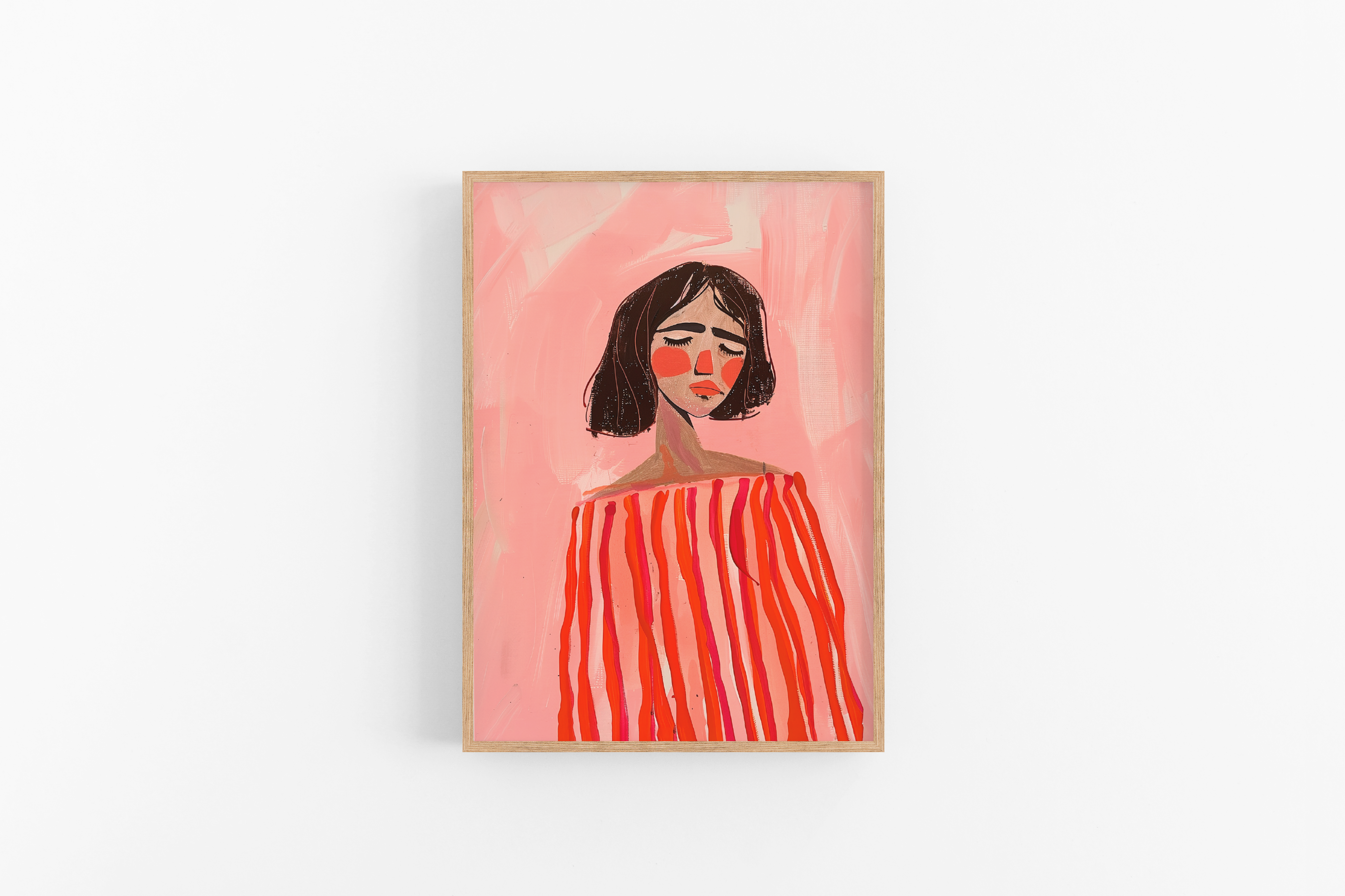 Red stripes lady A3