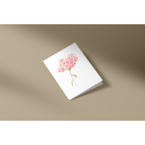 Rosa kodriver blomst (A7 foldekort)