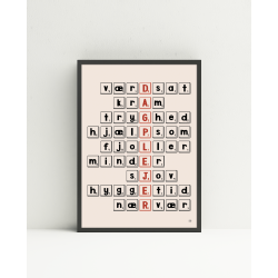 Dagplejer scrabble (A5 og A4)