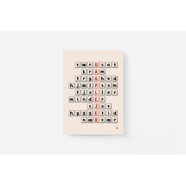 Dagplejer scrabble (A5 og A4)