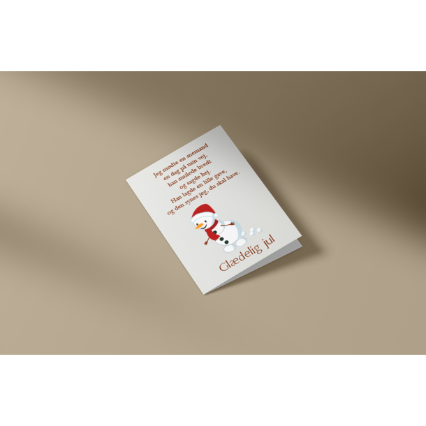 A7 julekort snemands pller