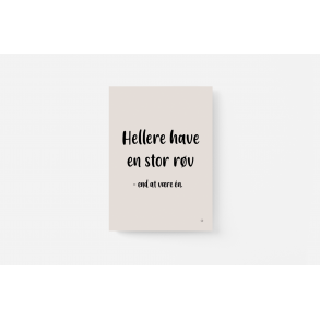 Hellere have en stor rv (A5 og A4)